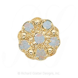 GS093 OP - 14 Karat Gold Opal Slide 